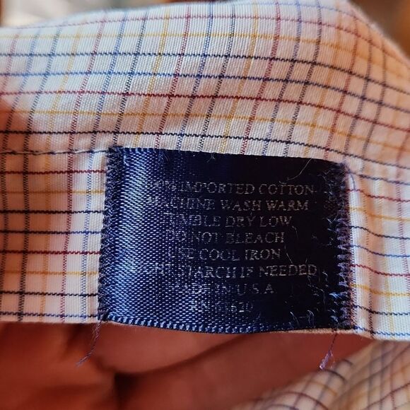 Burberry London Long Sleeve Button Down Preppy Shirt, Medium, Blue & White Plaid - Picture 8 of 9